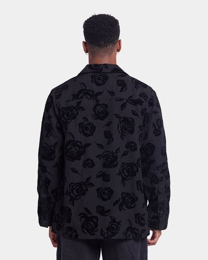 XXIII Rose Button Up Shirt Black