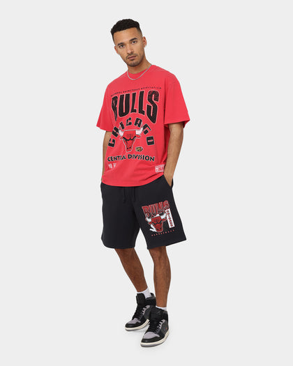 Mitchell & Ness Chicago Bulls Division Arch T-Shirt Faded Red