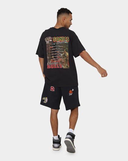 Mitchell & Ness Seattle Sonics VS Chicago Bulls 1996 Finals T-Shirt Faded Black