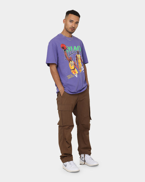 Mitchell & Ness Shaquille O'Neal Los Angeles Lakers Player Vibes T-Shirt Neon Purple