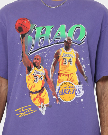Mitchell & Ness Shaquille O'Neal Los Angeles Lakers Player Vibes T-Shirt Neon Purple