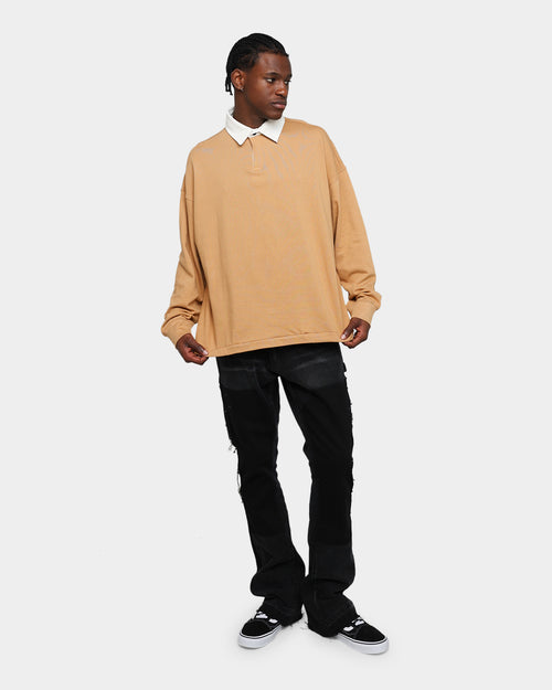 MNML Oversized Rugby Shirt Khaki