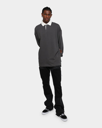 MNML Oversized Rugby Shirt Charcoal Grey