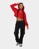 Crooks & Castles Women's CC Logo Oversized Crop Hoodie Red