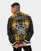 Saint Morta Graveyard Plaid Varsity Jacket Black/Yellow