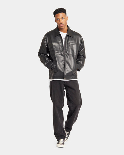 XXIII Oscar PU Leather Jacket Black