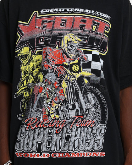 Goat Crew Supercross Racing Team Vintage T-Shirt Black Wash