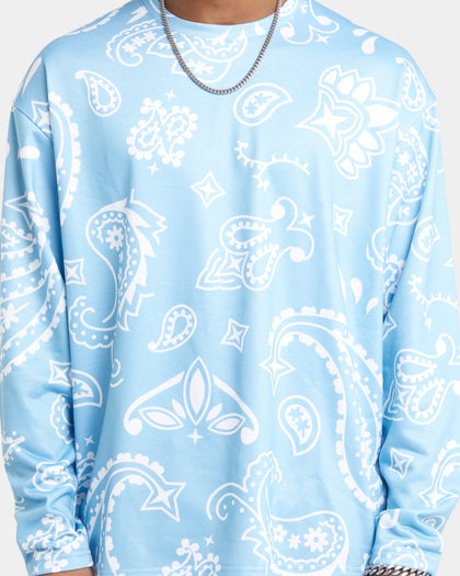 XXIII Paisley Long Sleeve T-Shirt Blue