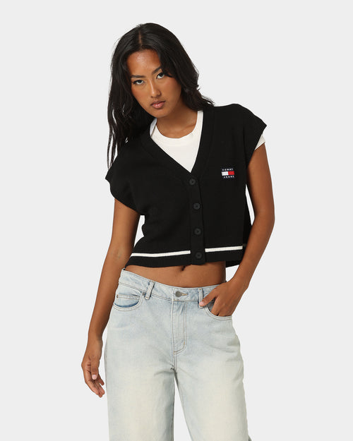 Tommy Jeans Women's TJW Badge Cardigan Vest Black