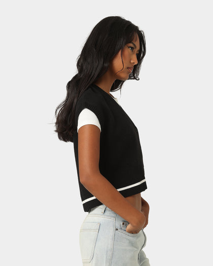 Tommy Jeans Women's TJW Badge Cardigan Vest Black