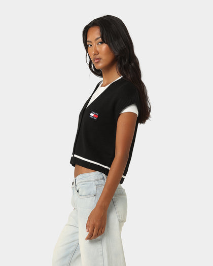 Tommy Jeans Women's TJW Badge Cardigan Vest Black