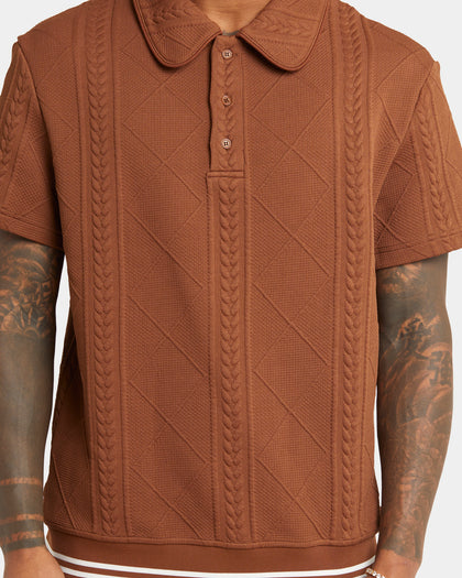 XXIII Danny Knit Polo Shirt Brown