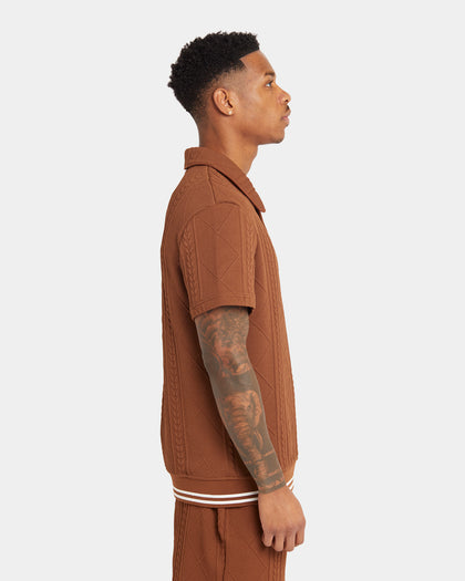 XXIII Danny Knit Polo Shirt Brown
