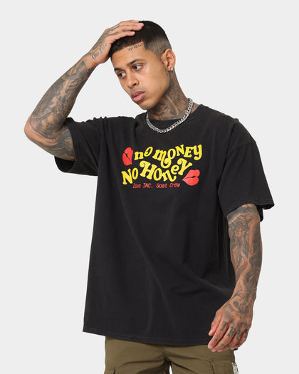 Goat Crew No Money No Honey Vintage T-Shirt Black Wash