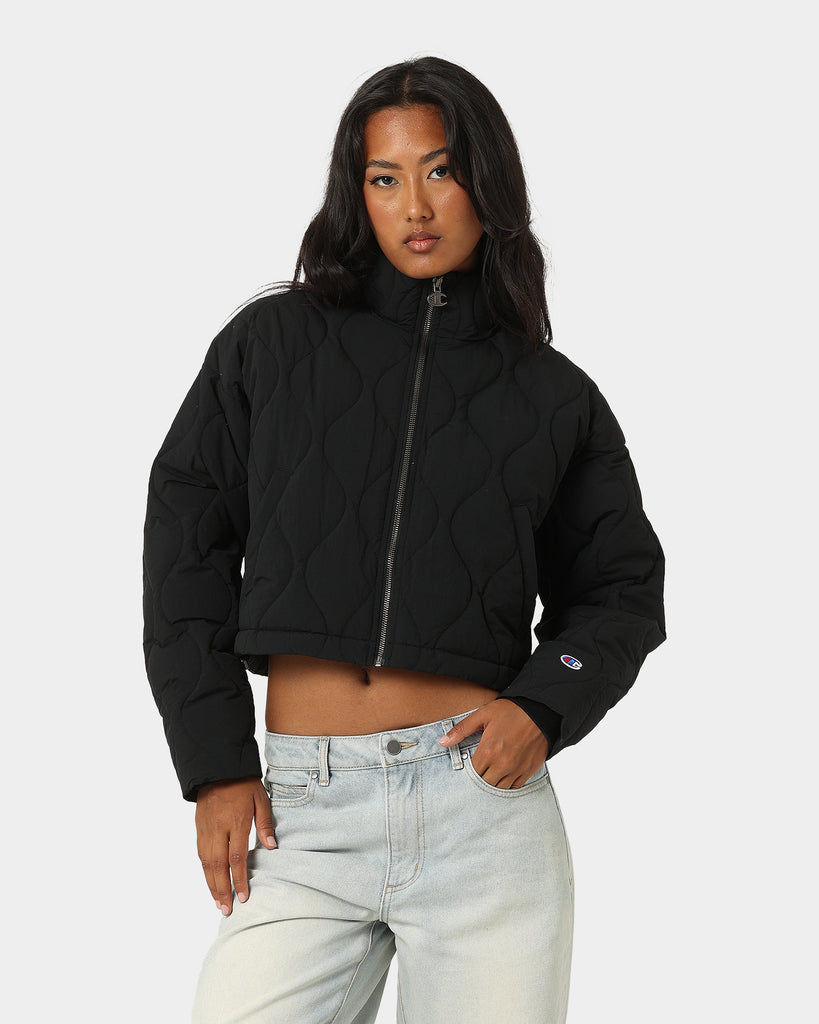 Champion Women's Lifestyle Cropped Puffer Jacket Black | Culture Kings NZ