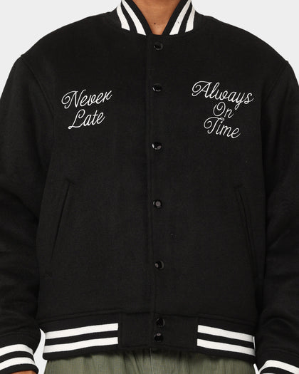 Obey Time Varsity Jacket Black