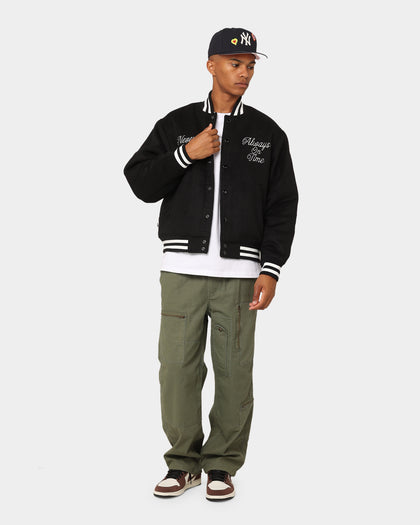 Obey Time Varsity Jacket Black
