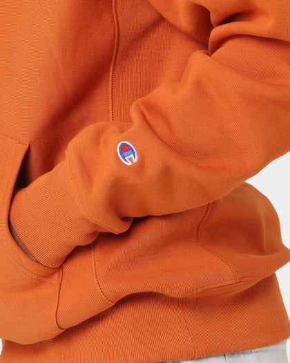 Champion Reverse Weave Cursive Logo Hoodie Cinnamon Haze