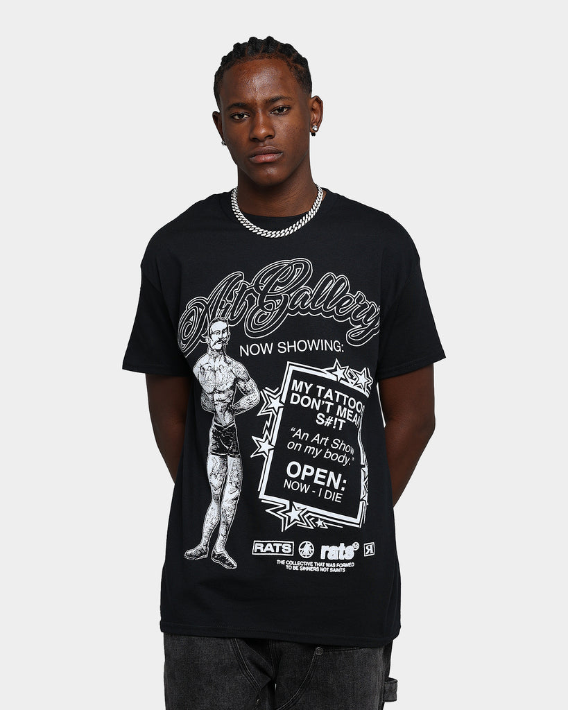 Rats Get Fat Art Gallery T-Shirt Black | Culture Kings NZ