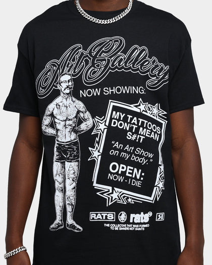 Rats Get Fat Art Gallery T-Shirt Black