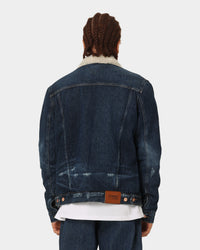 Tommy Jeans Sherpa Trucker Jacket DF205 Denim Black