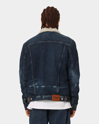 Tommy Jeans Sherpa Trucker Jacket DF205 Denim Black