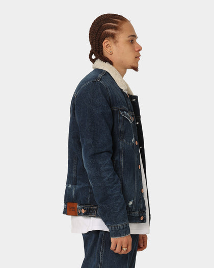 Tommy Jeans Sherpa Trucker Jacket DF205 Denim Black