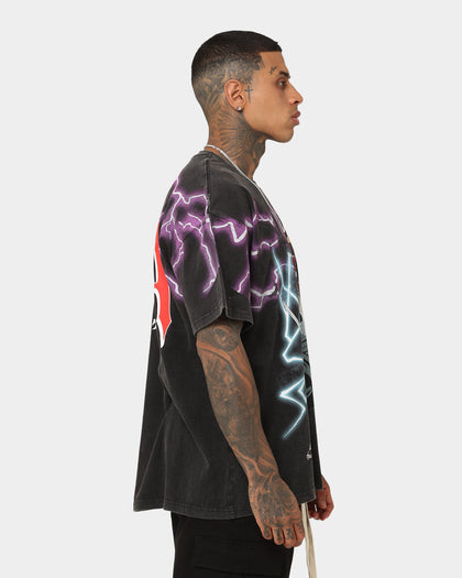Goat Crew X Naruto Uchicha Brothers Colossal Premium Vintage T-Shirt Black Wash