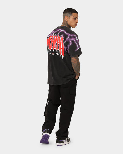 Goat Crew X Naruto Uchicha Brothers Colossal Premium Vintage T-Shirt Black Wash
