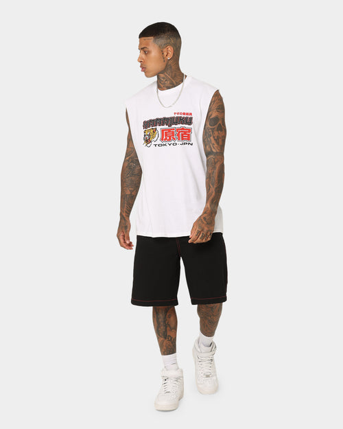 Goat Crew Harajuku Muscle T-Shirt White