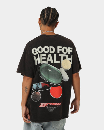 Goat Crew Good 4 Health Vintage T-Shirt Black Wash
