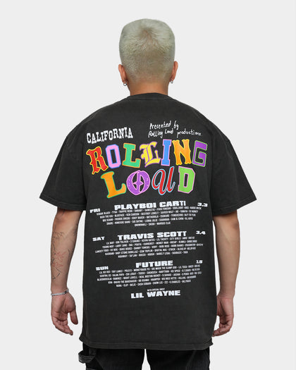 Rolling Loud Rolling Loud Line Up Vintage T-Shirt Black Wash