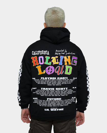 Rolling Loud Rolling Loud Line Up Hoodie Black