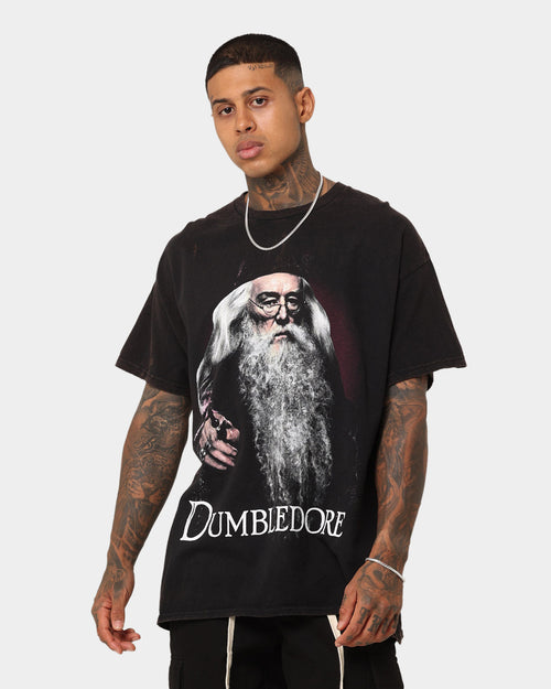American Thrift X Harry Potter Dumbledore Vintage T-Shirt Black Wash