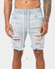 ENES Gunner Skinny Ripped Short Light Blue