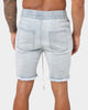 ENES Gunner Skinny Ripped Short Light Blue
