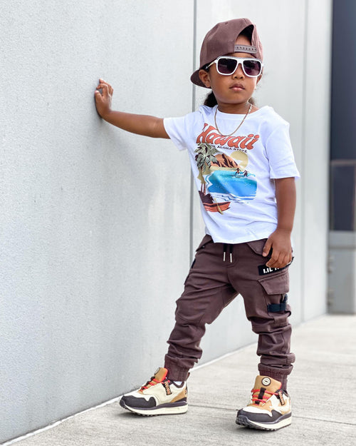 Lil Hommé Kid's Transition Cargo Jogger Dark Brown