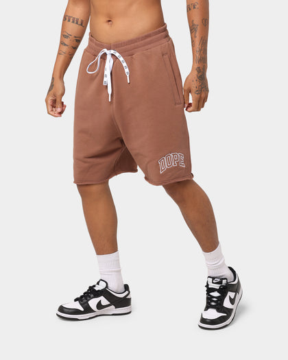 Dope Raw Fleece Shorts Brown