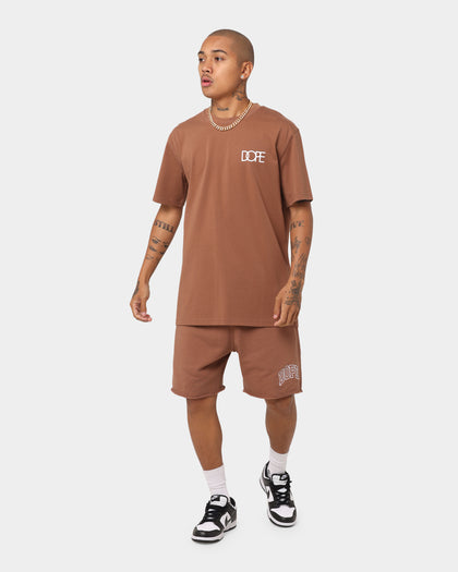 Dope Raw Fleece Shorts Brown