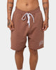 Dope Raw Fleece Shorts Brown