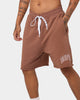 Dope Raw Fleece Shorts Brown