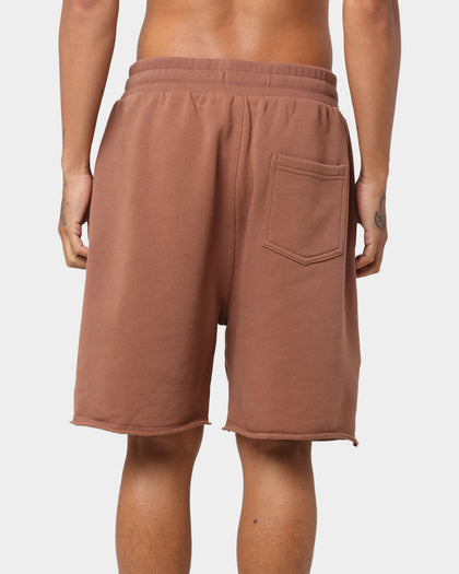 Dope Raw Fleece Shorts Brown