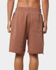 Dope Raw Fleece Shorts Brown