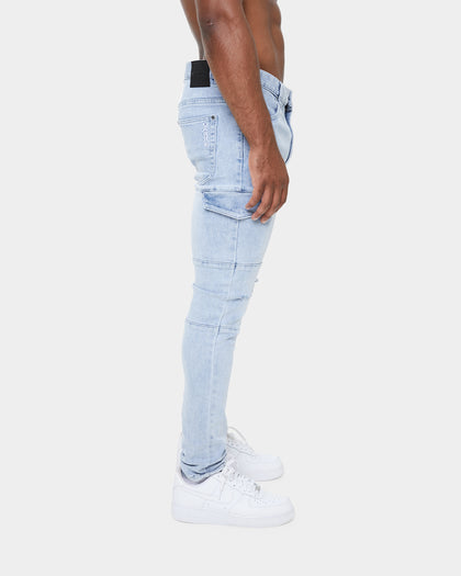 Carré Sommet Cargo Jean Light Blue Denim