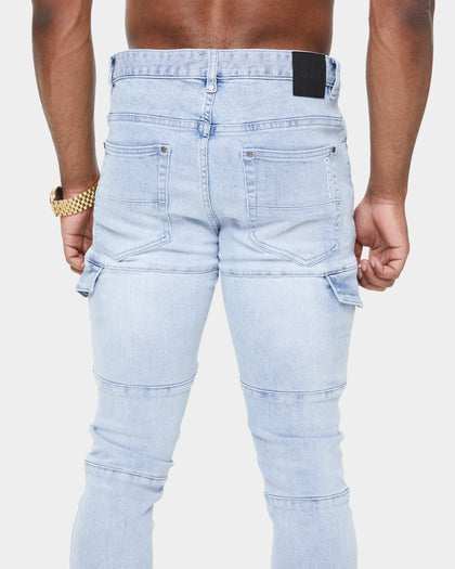 Carré Sommet Cargo Jean Light Blue Denim