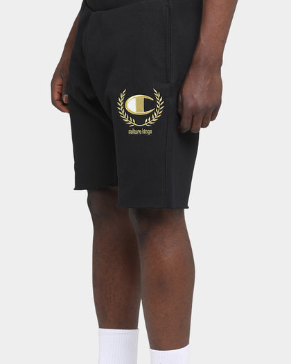 Champion Champion x Culture Kings Rev Weave Shorts Black/Gold
