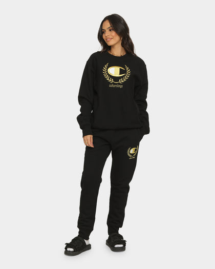 Champion Champion x Culture Kings Rev Weave Joggers Black/Gold