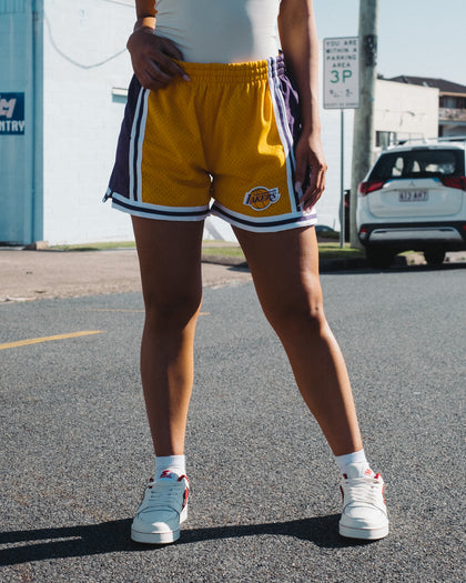 Mitchell & Ness Women's Los Angeles Lakers Jump Shot Short Gold