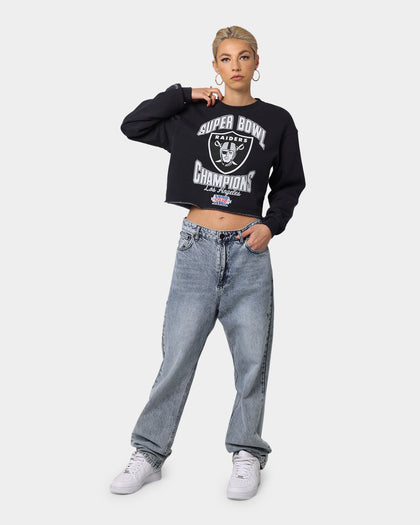 Mitchell & Ness Women's Raiders Champs Vintage Crew Faded Black