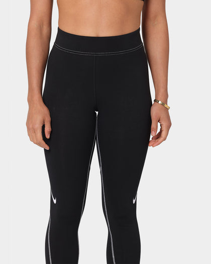 Nike Women's Swoosh GX High Rise Leggings Black/White